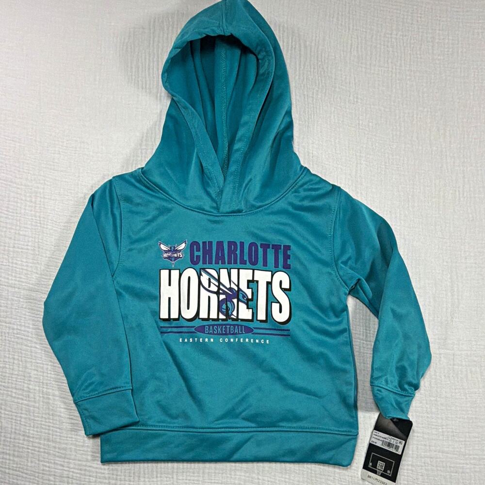 NBA Charlotte Hornets NBA Basketball Teal Pullover Hoodie Toddler Size 4T